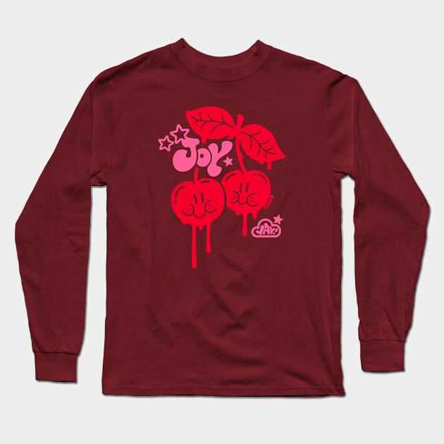 Joy Cherries - Juicy Red Long Sleeve T-Shirt by Marianne Martin